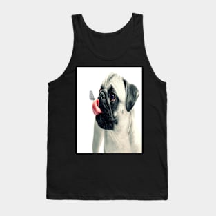 Bulldog with a butterfly on the tongue. Tank Top